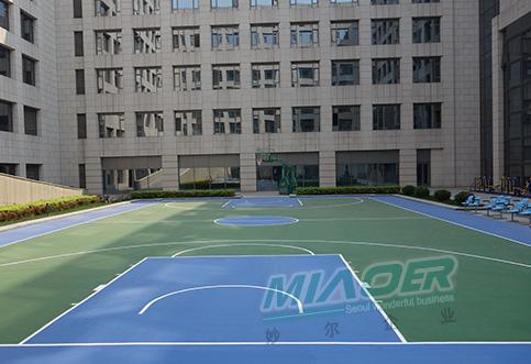 人大委员会新办公楼硅pu篮球场新建工程