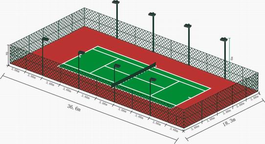 硅pu网球场铺设|网球场地胶铺设|塑胶网球场承建